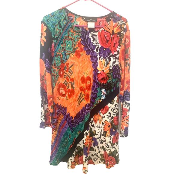 Vintage Carole Little Retro Short Dress 4  A Line  Boho Mod 70’s Hippie Festival - Picture 1 of 8